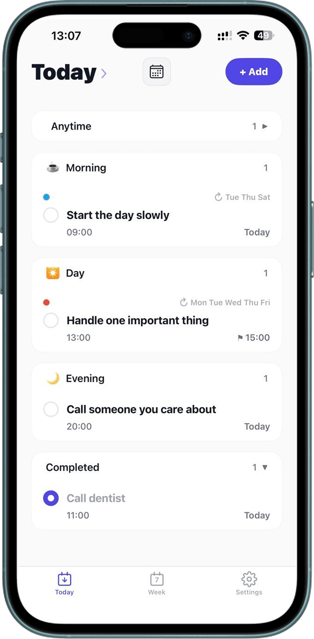 Easy Planner app screenshot